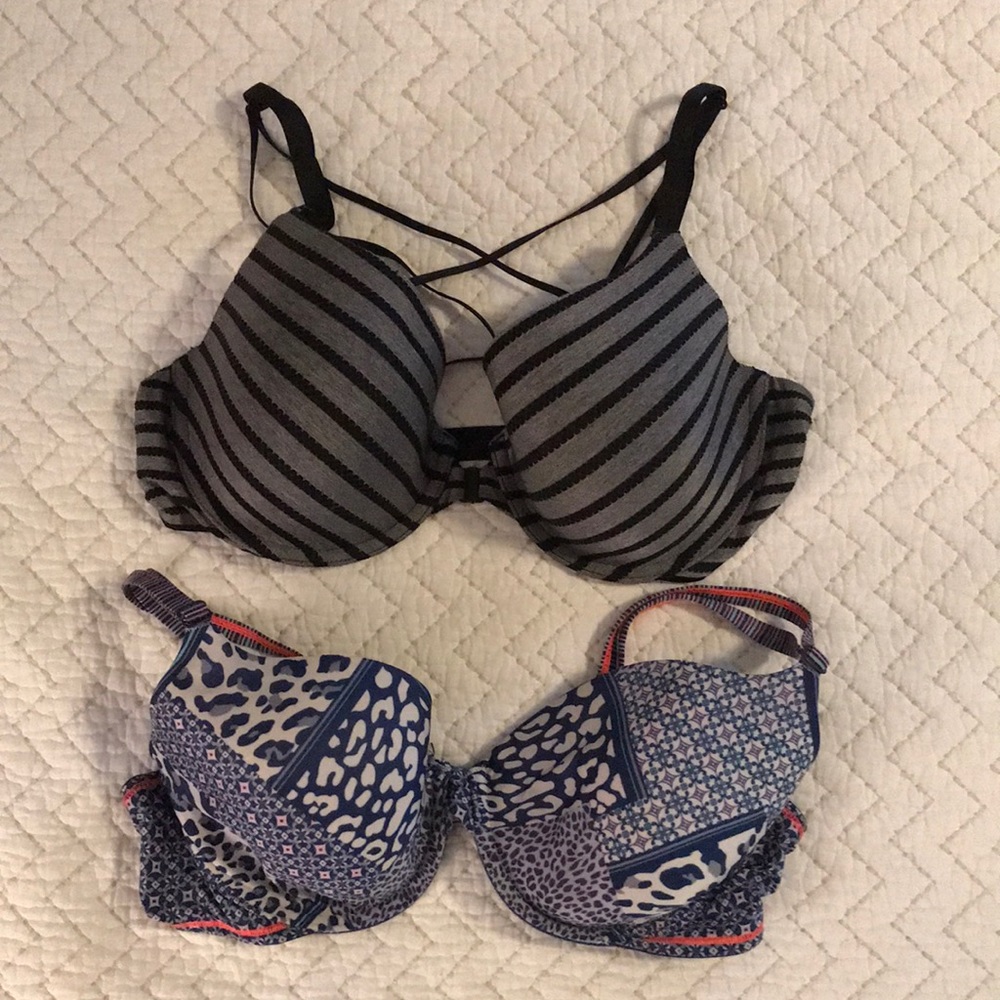 Victoria’s Secret underwire bras, size 38 C.
